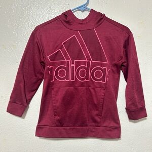 Adidas Kids Maroon Hoodie